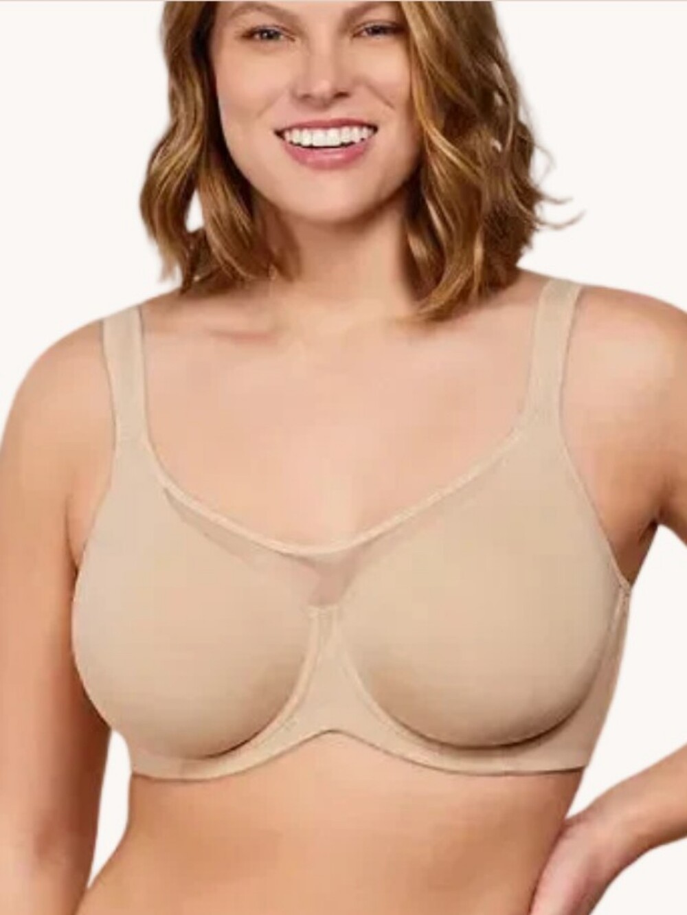 Sculptd Cooling Full-Coverage Minimizer Bra in Nude Size 36E